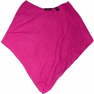 Vintage Wool Vibrant Pink Knit Poncho